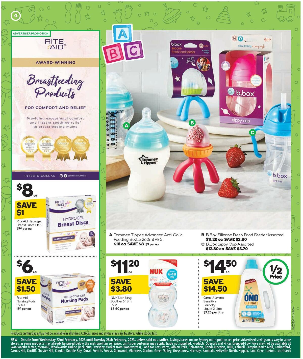 Woolworths Baby & Toddler Event Catalogues from 22 February