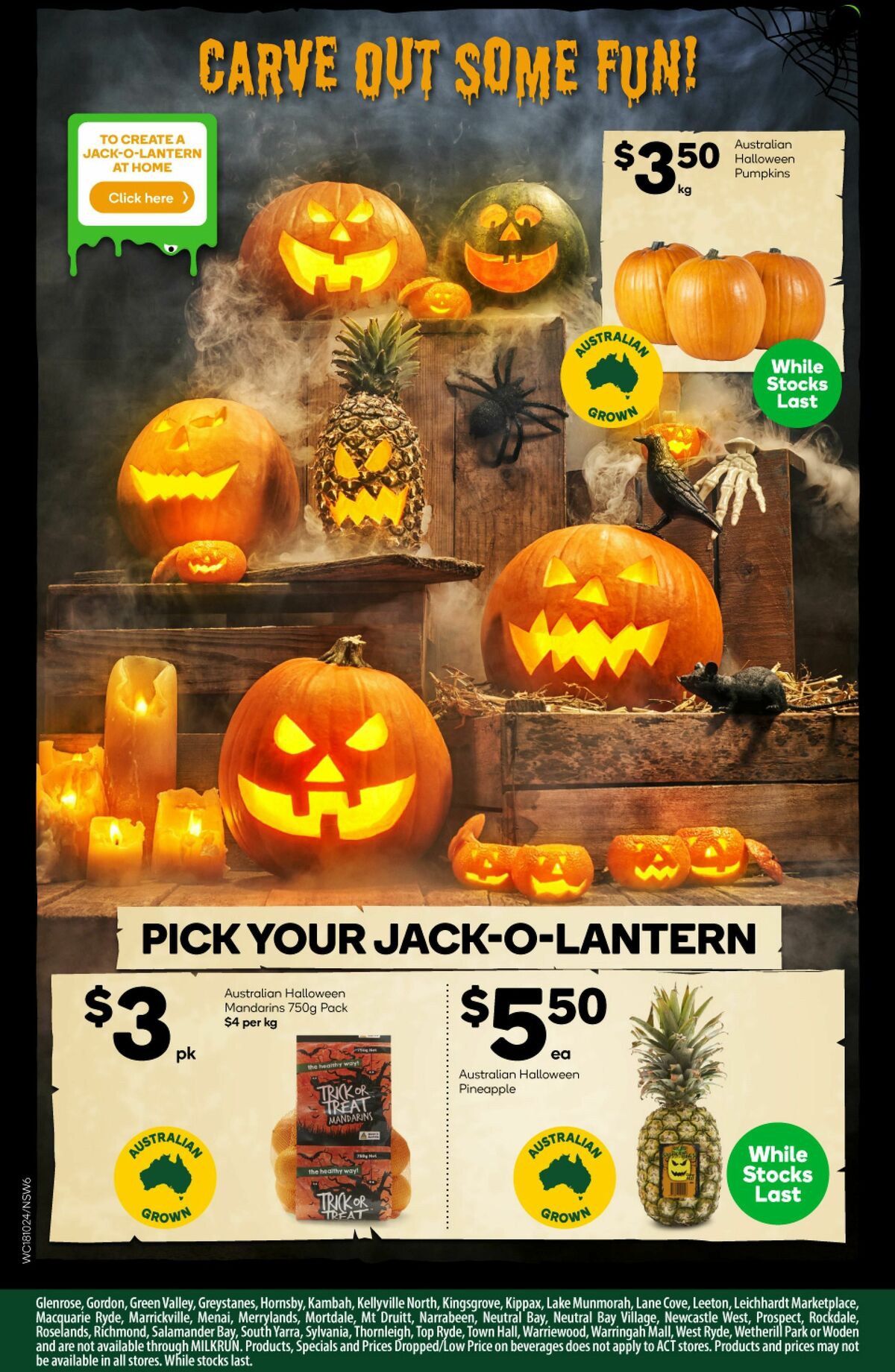 Woolworths Happy Halloween Catalogues from 18 October