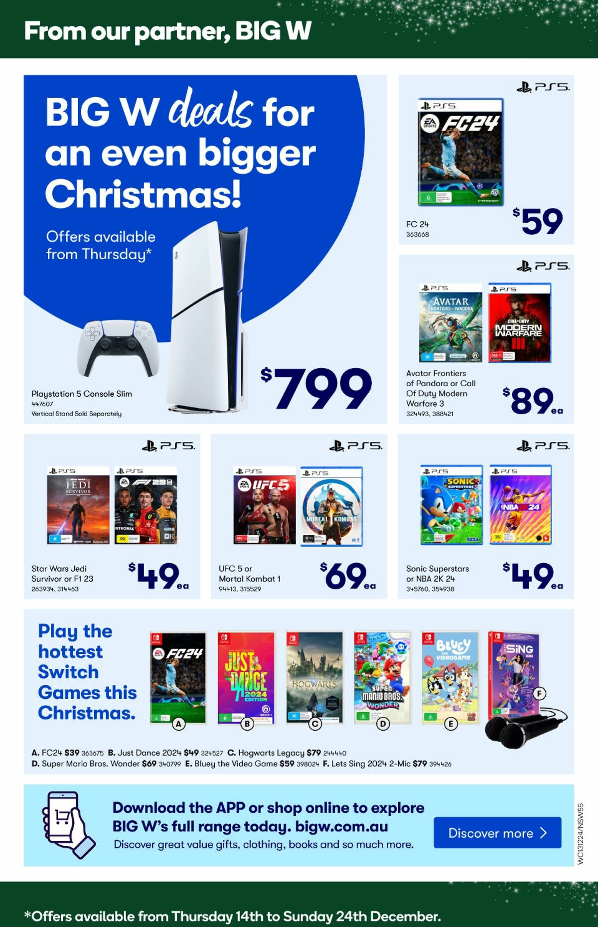 Woolworths Catalogues from 13 December