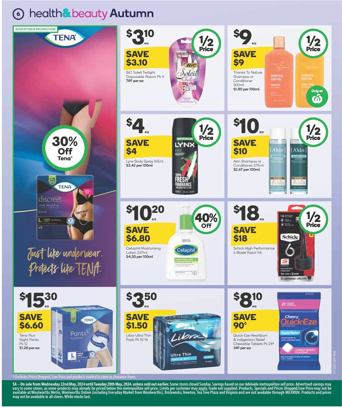 Woolworths Autumn Health & Beauty Catalogues from 22 May