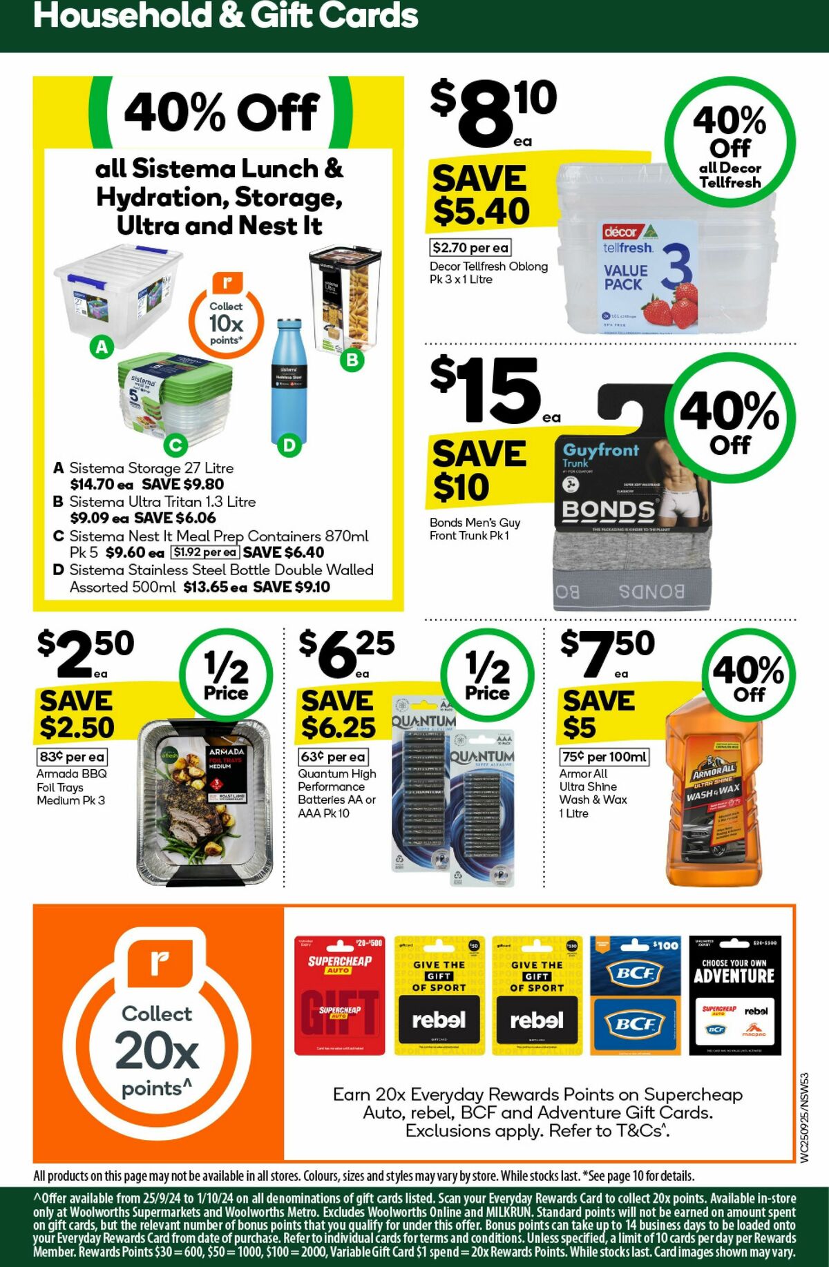 Woolworths Catalogues from 25 September