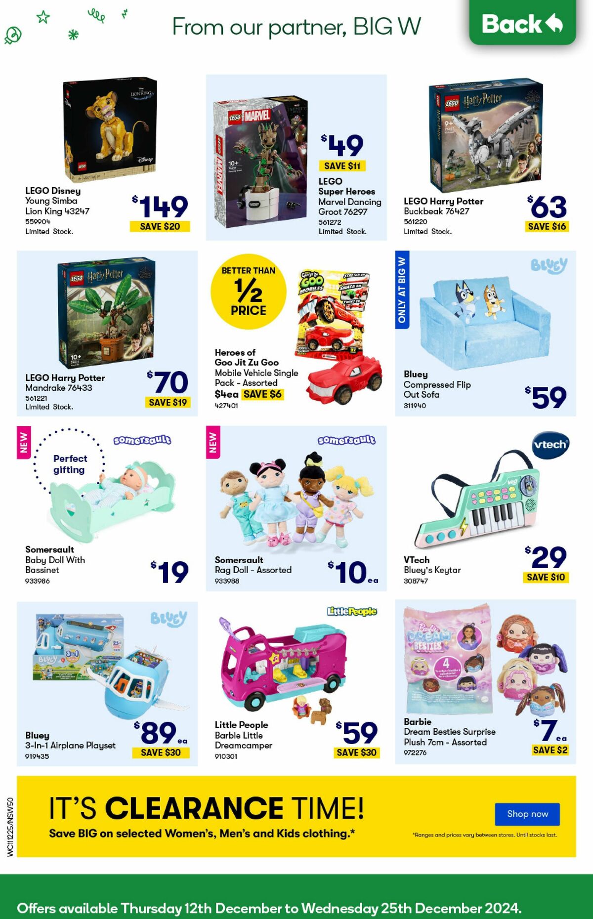 Woolworths Catalogues from 11 December