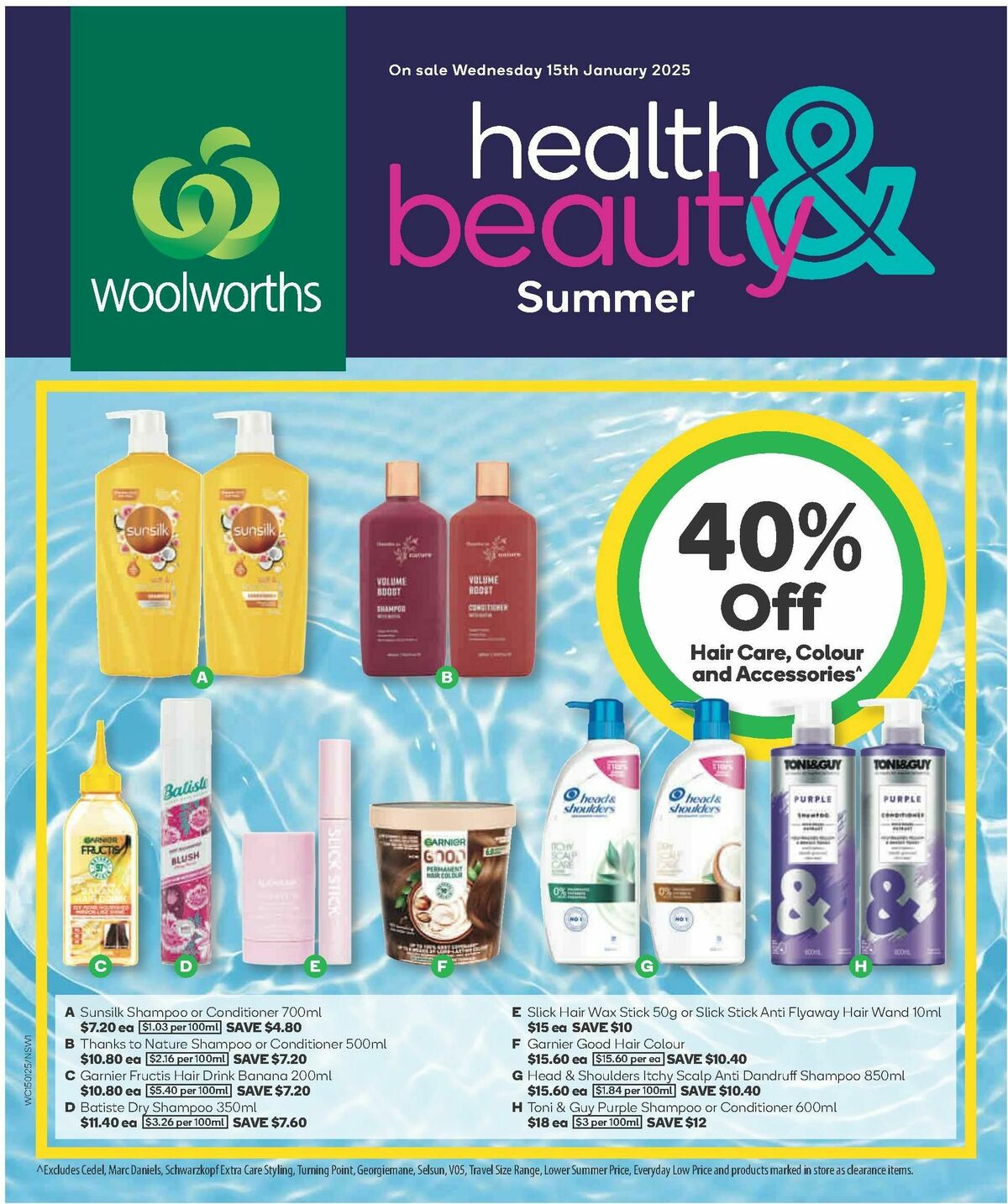 Woolworths Summer Health & Beauty Catalogues from 15 January