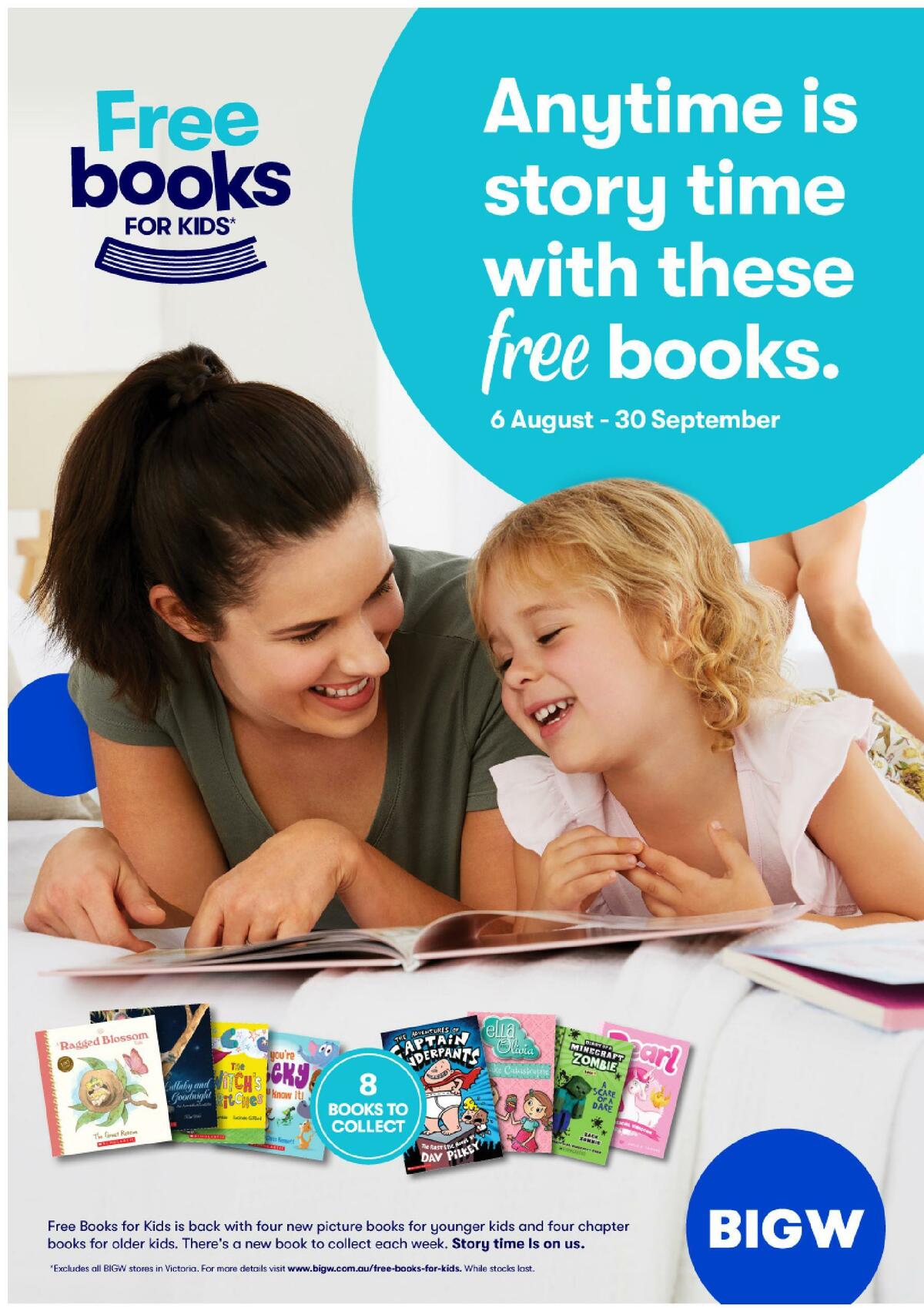 Big W Free Books For Kids from 6 August