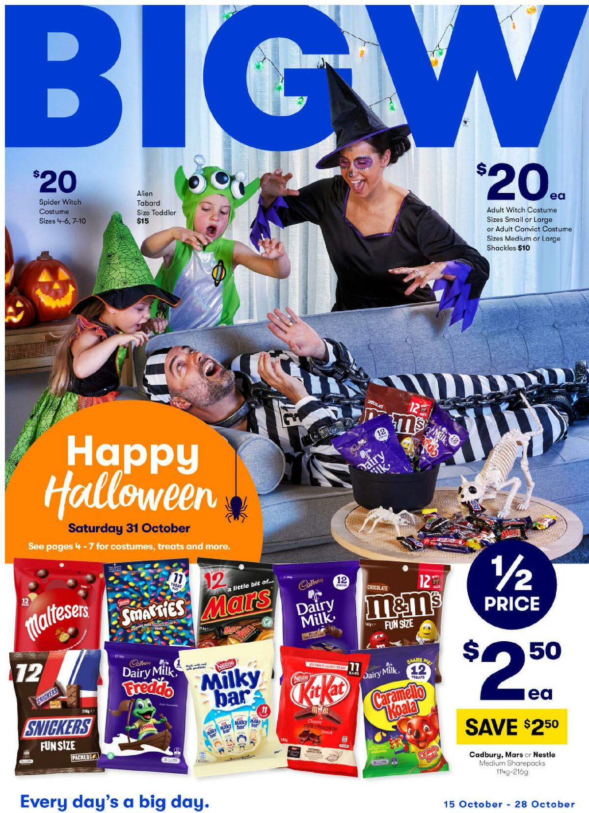 Big W Happy Halloween from 15 October