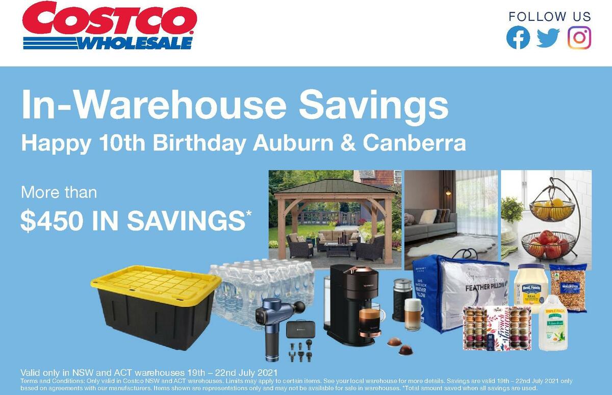 Costco InWarehouse Savings Catalogues & Specials from 19 July