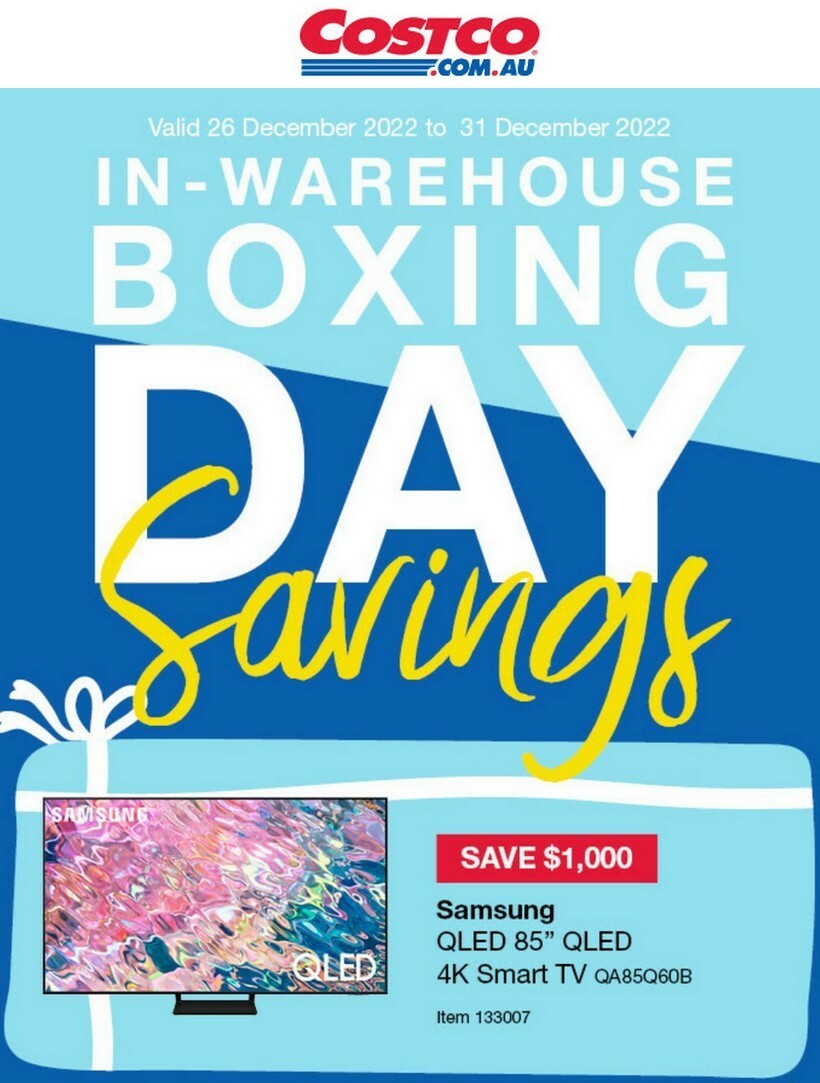 Costco Boxing Day Catalogues & Specials from 26 December