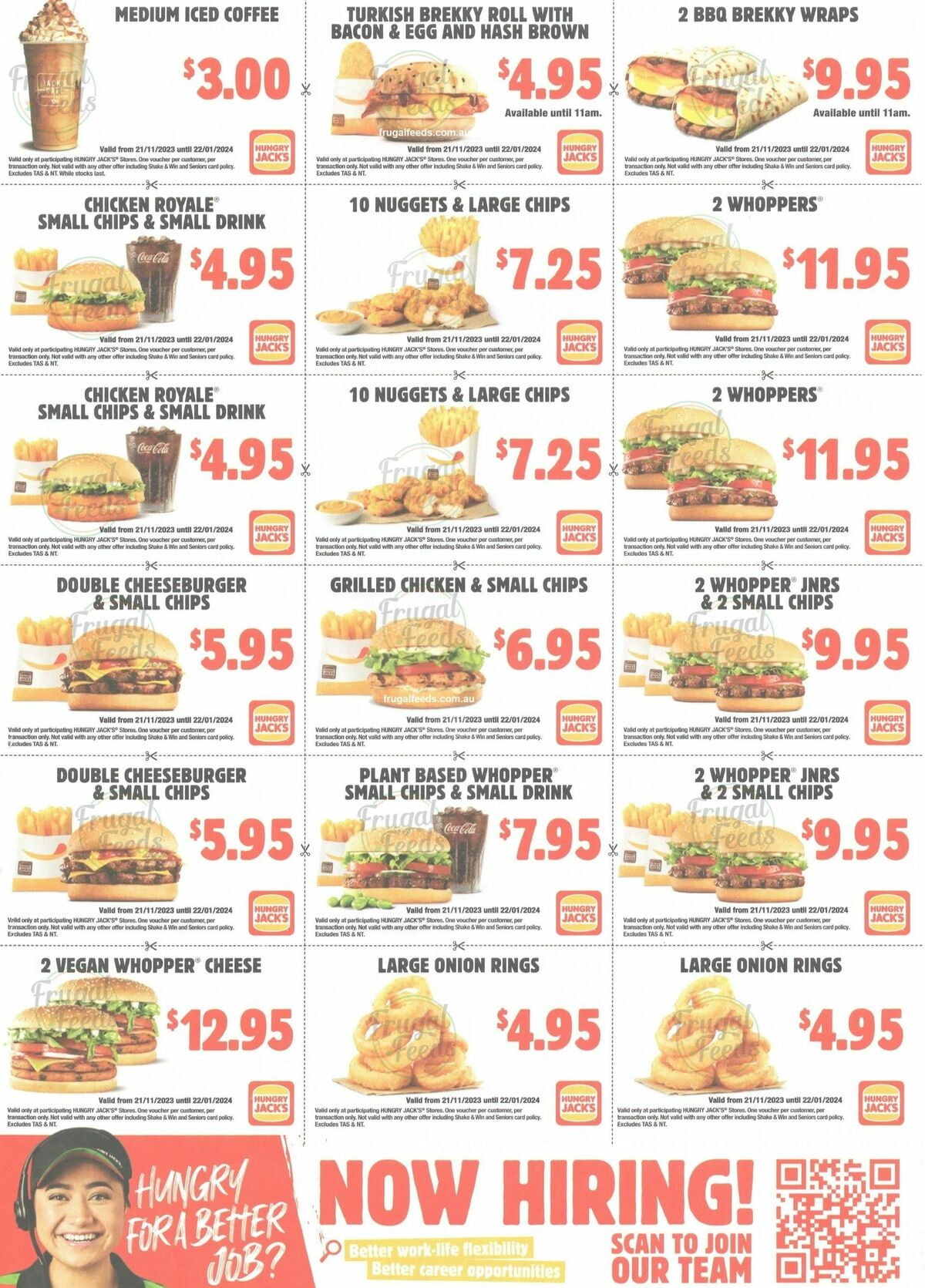 Hungry Jack's from 21 November