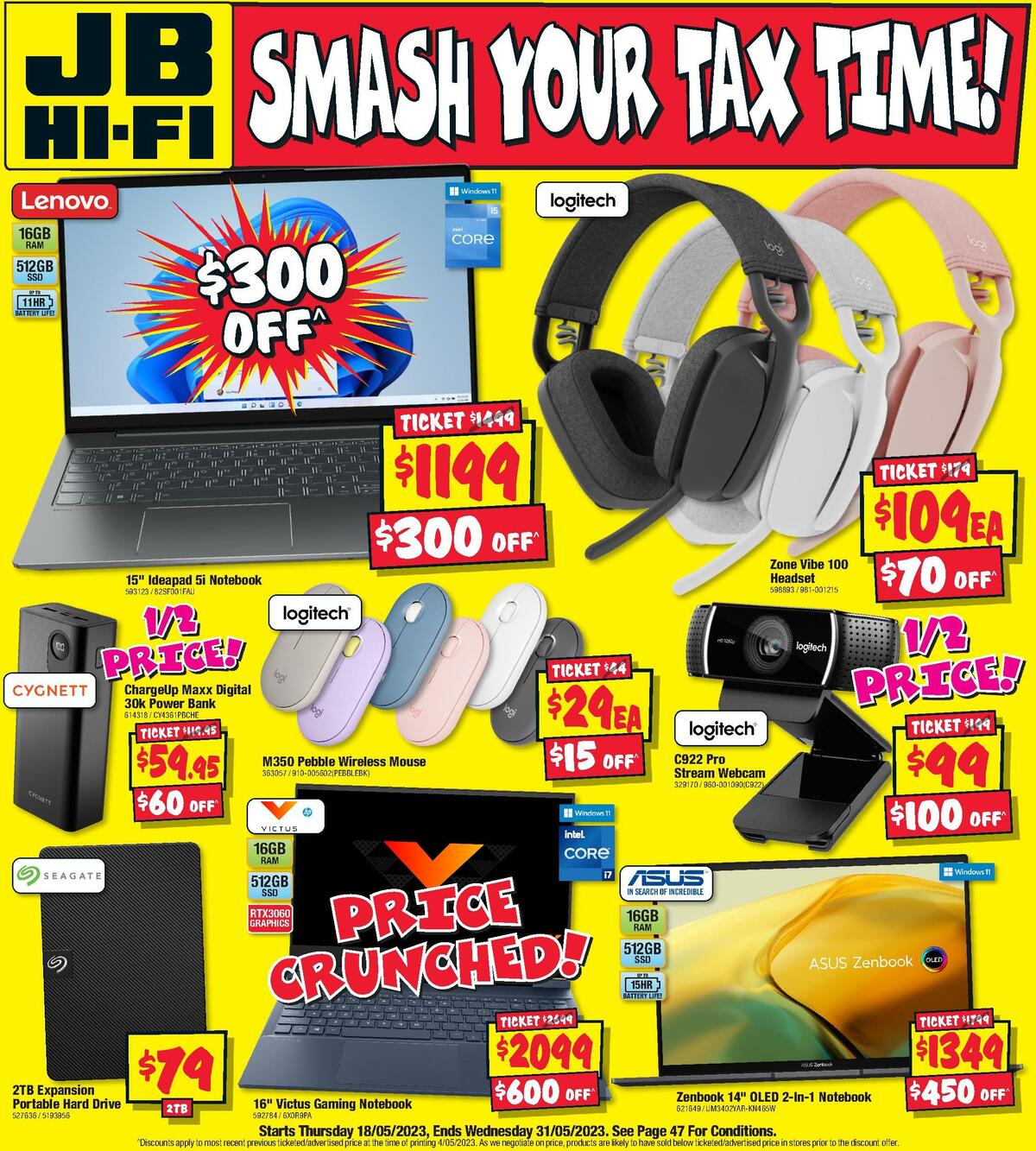 JB HiFi from 18 May