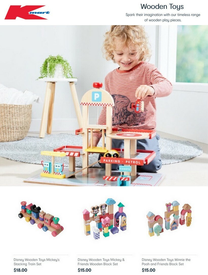 Kmart Wooden Toys from 10 June